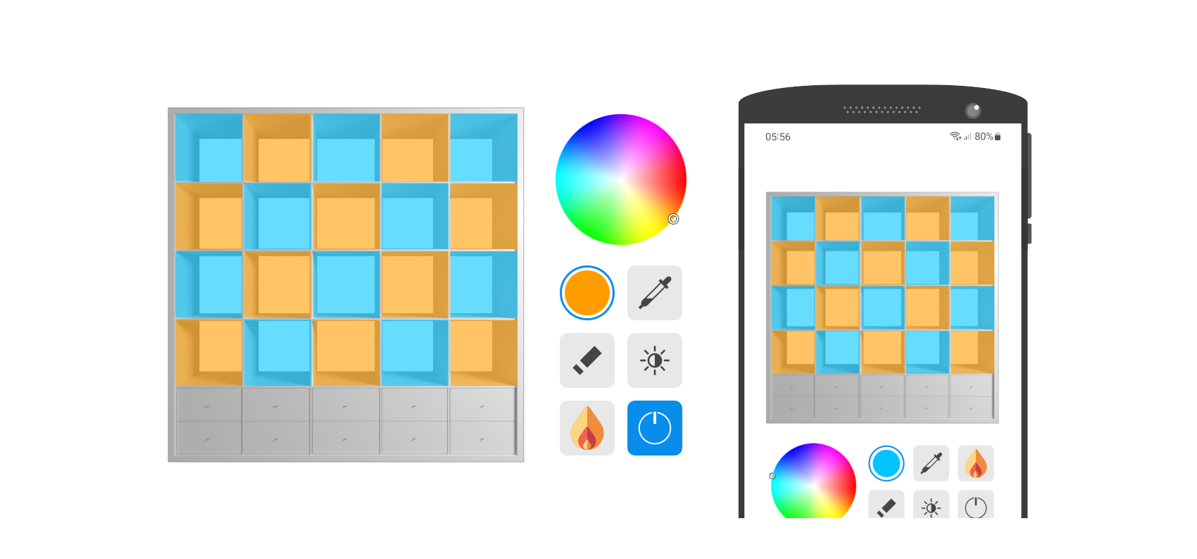 Hyelicht embedded touch GUI